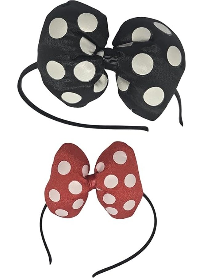 MINIIMODZ MINII MODZ Mini Bow Hairband for Girls – Soft & Stylish Hair Accessory for Kids | Infant & Toddler Hair Bands | Party Hair Clips for Girls (COMBO PACK) (BLACK, REGULAR) - Image 1